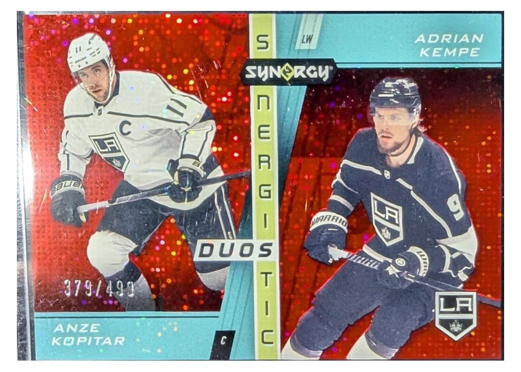 2021-22 Upper Deck Synergy Synergistic Duos Anze Kopitar/Adrian Kempe #SD-2 card