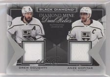 2021-22 Upper Deck Black Diamond Diamond Mine Dual Relics Anze Kopitar/Drew Doughty #DMDR-KD card