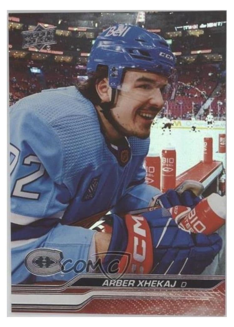 2023-24 Upper Deck Base Set Arber Xhekaj #100 card