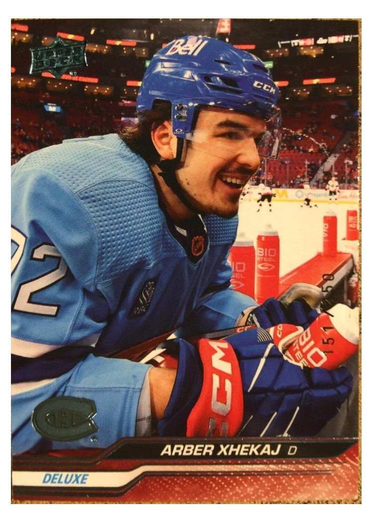 2023-24 Upper Deck Base Set Arber Xhekaj #100 card