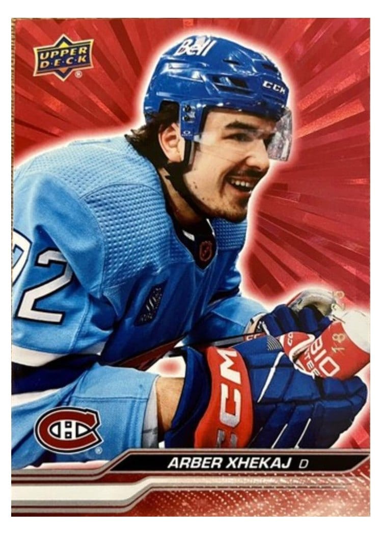 2023-24 Upper Deck Base Set Arber Xhekaj #100 card