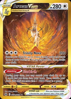 2023 Crown Zenith Galarian Gallery Arceus VSTAR #GG70 card