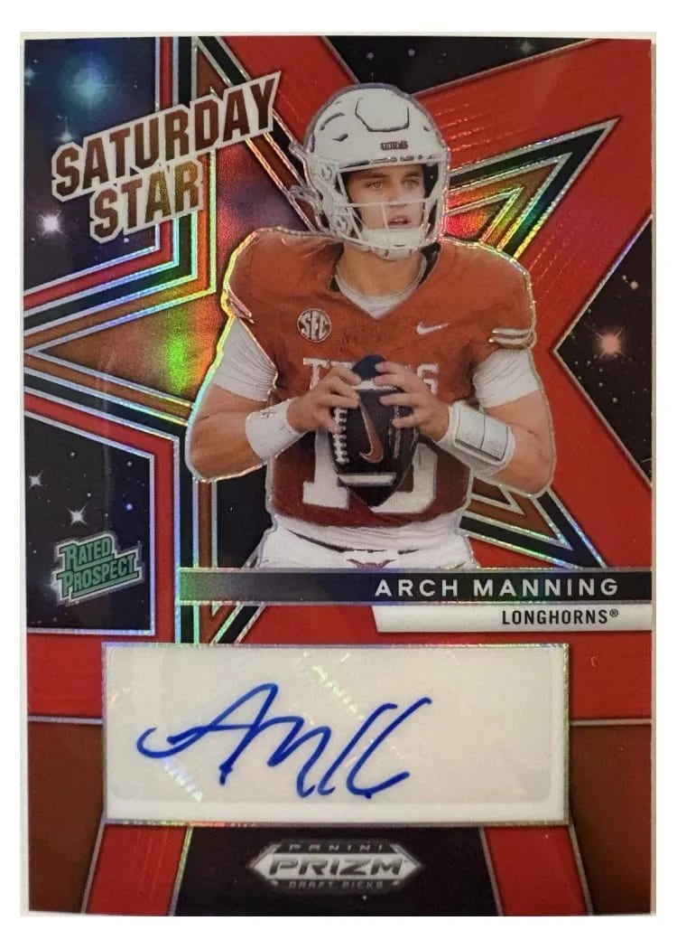 2025 Panini Prizm Draft Picks Saturday Star Signature Arch Manning #SSS-AMG card