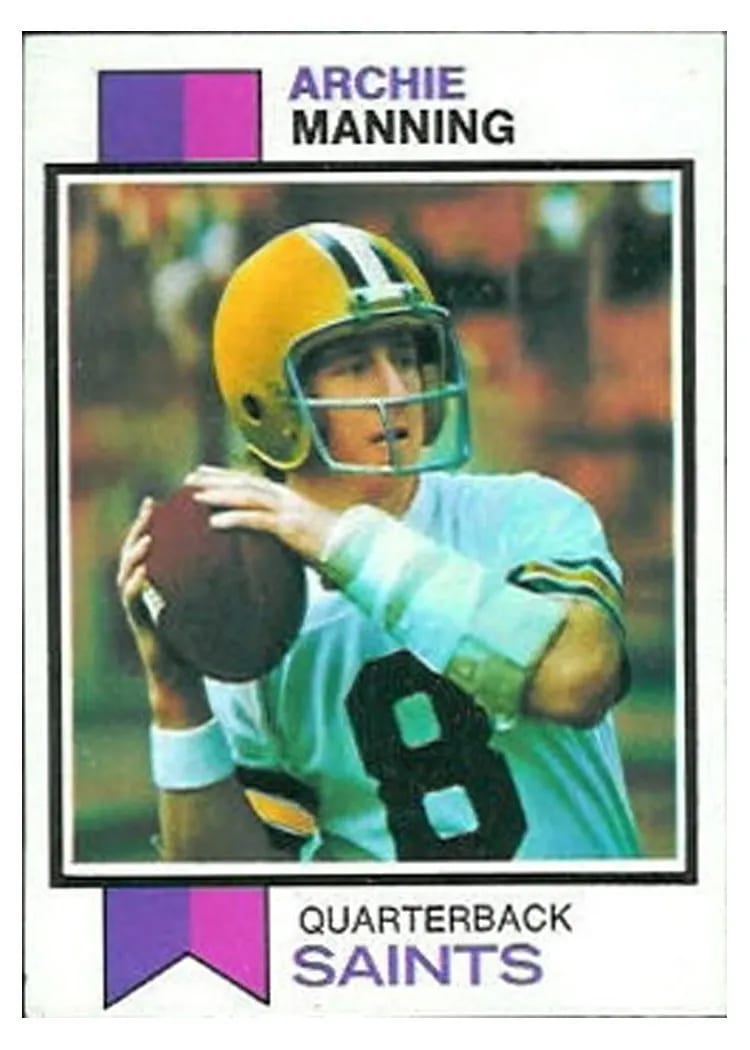 1973 Topps Archie Manning #125 card