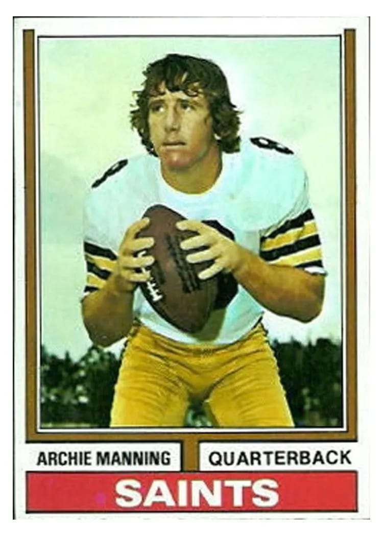 1974 Topps Archie Manning #70 card