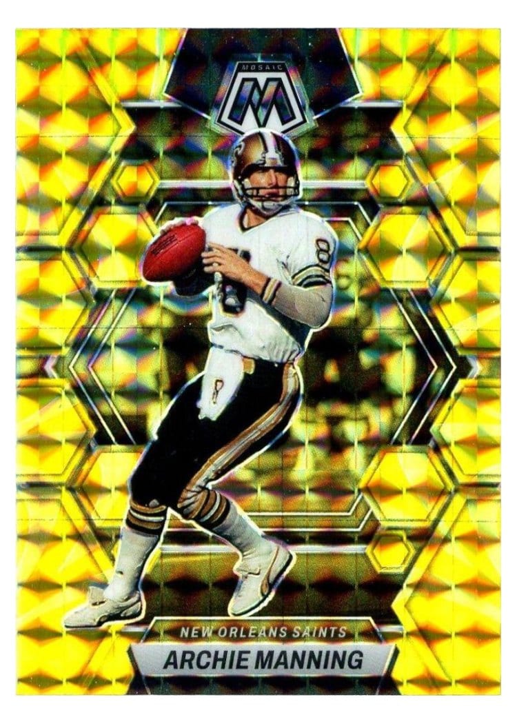 2023 Panini Mosaic Base Set Archie Manning Gold #173 card