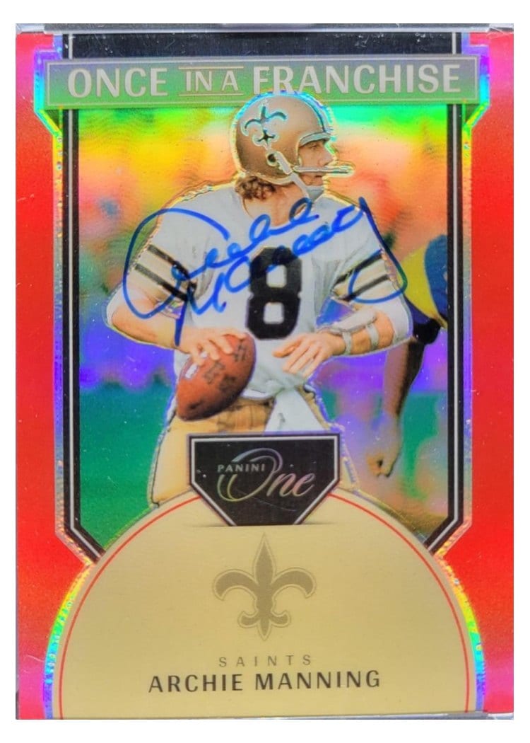 2024 Panini One Once in a Franchise Autographs Archie Manning #333 card