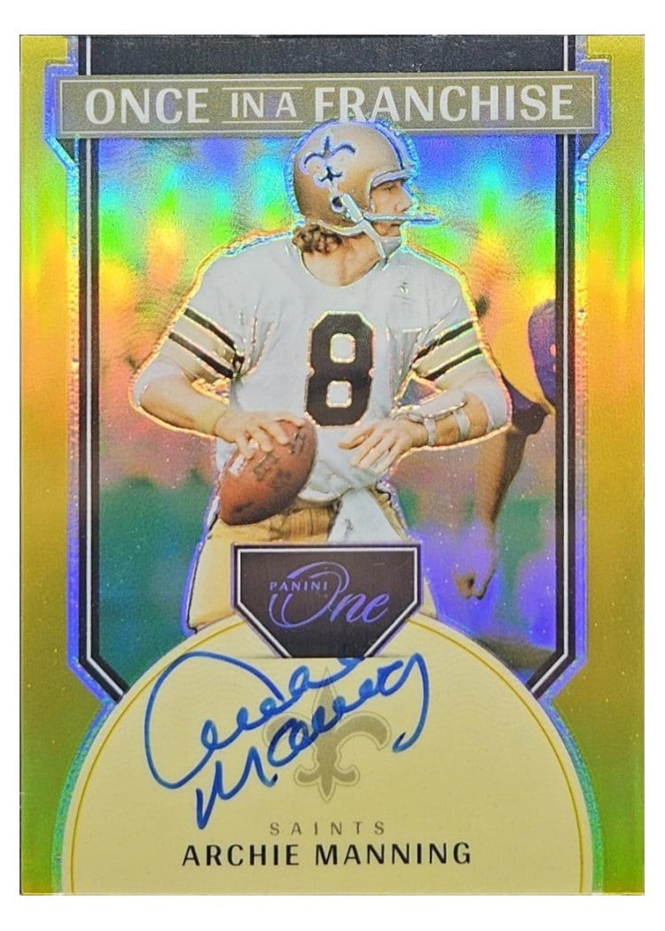 2024 Panini One Once in a Franchise Autographs Archie Manning #333 card