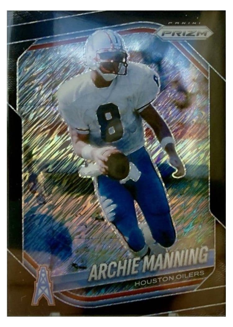 2025 Panini Prizm Base Set Archie Manning Black Shimmer #166 card