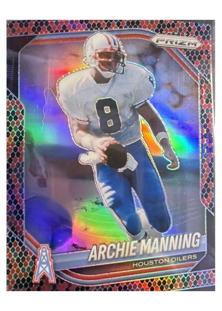 2025 Panini Prizm Base Set Archie Manning Snakeskin #166 card