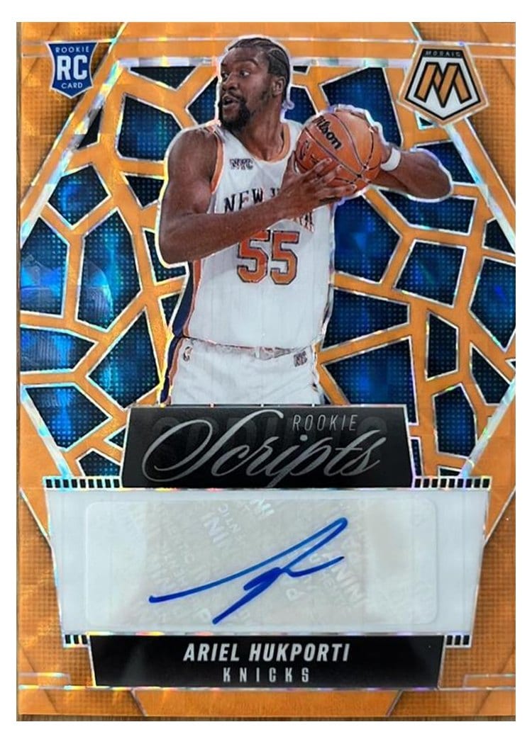 2024-25 Panini Mosaic Rookie Scripts Ariel Hukporti #7 card
