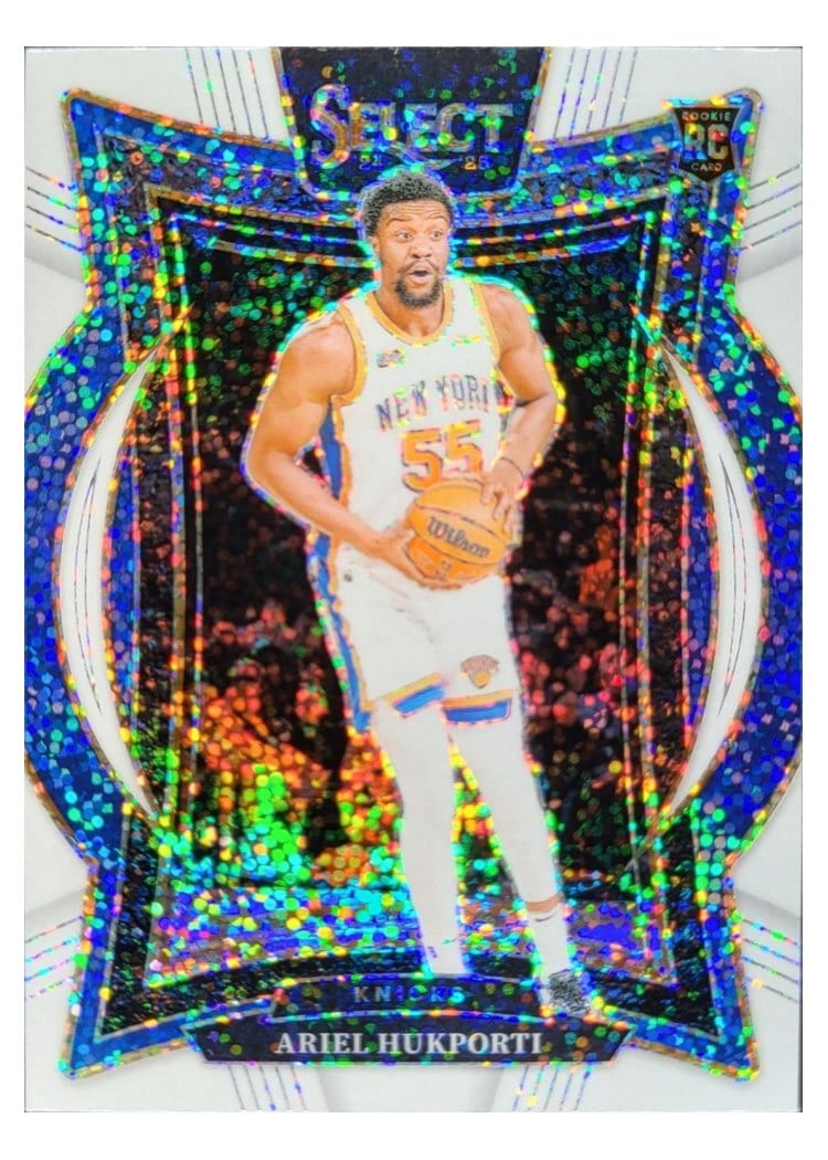 2024-25 Panini Select Base Set Ariel Hukporti White Sparkle Prizm #93 card