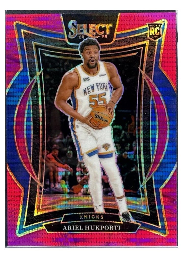 2024-25 Panini Select Base Set Ariel Hukporti Pink Prizm Marketing #93 card
