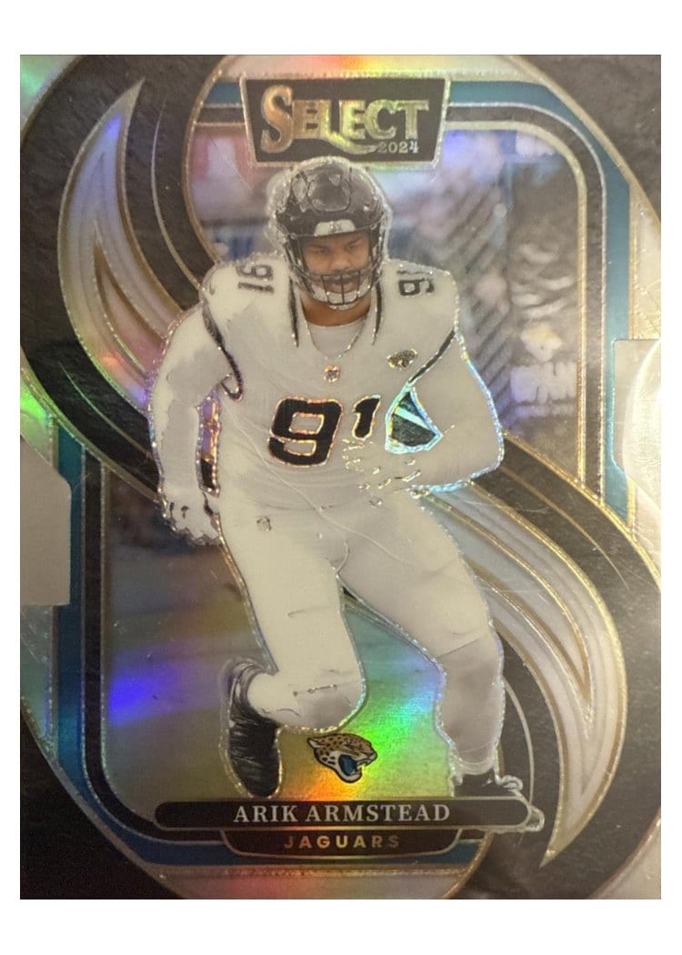 2024 Panini Select Base Set Arik Armstead Silver Prizm Die-Cut #107 card