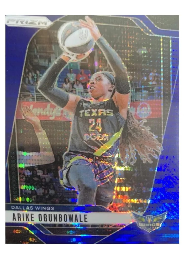 2024 Panini Prizm WNBA Base Set Arike Ogunbowale Blue Pulsar #28 card