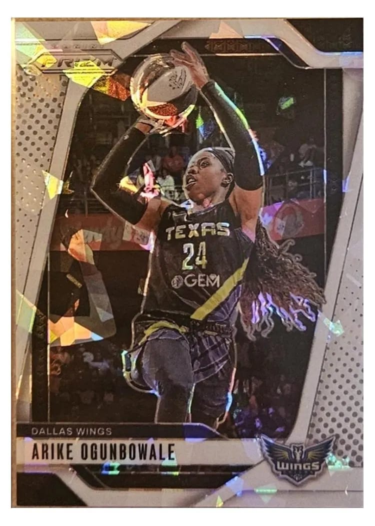 2024 Panini Prizm WNBA Base Set Arike Ogunbowale White Ice #28 card