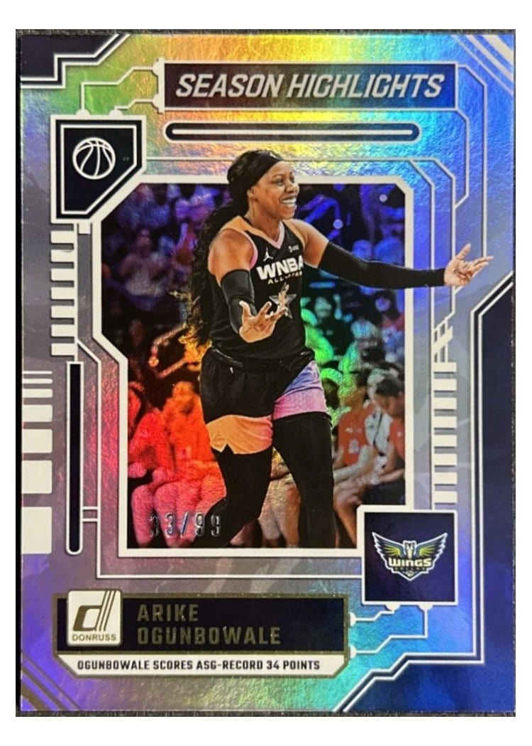 2025-26 Donruss WNBA Season Highlights Arike Ogunbowale #7 card