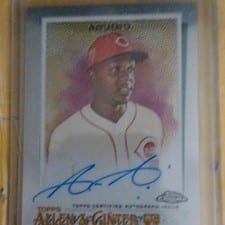 2020 Topps Allen & Ginter Chrome Autographs Aristides Aquino #ACG-AA card