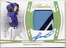 2024 Panini Flawless Draft Patch Autographs (Horizontal) Arjun Nimmala #DPH-AN card
