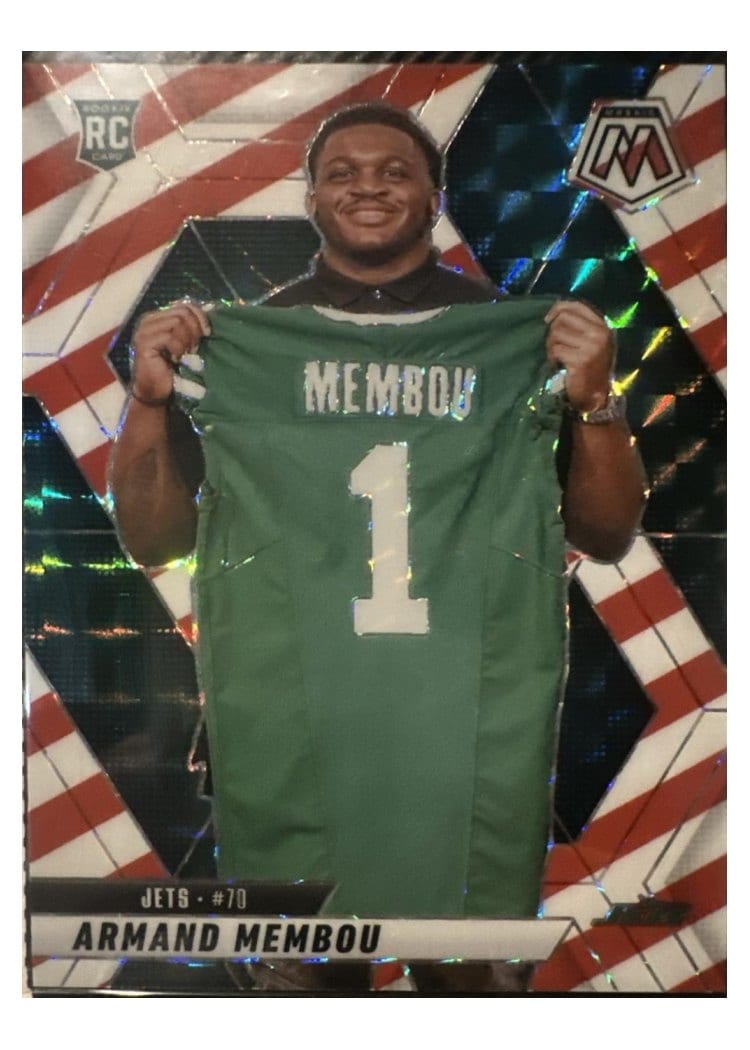 2025 Panini Mosaic Base Set Armand Membou Red White Stripe #358 card