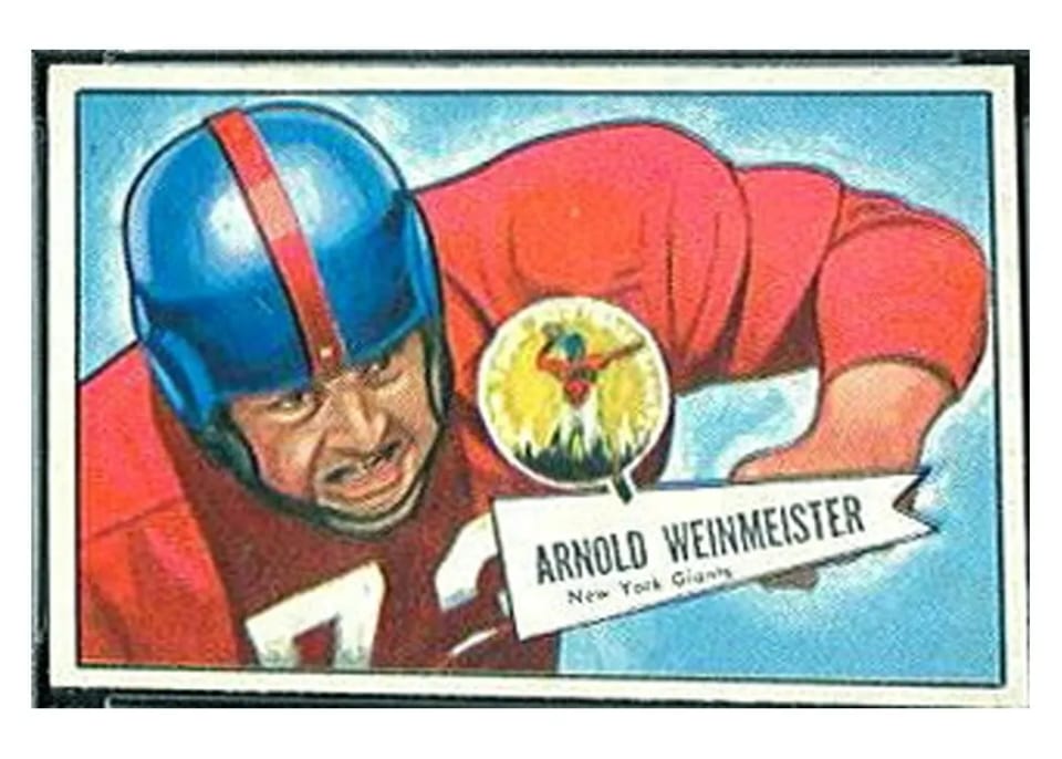 1952 Bowman Small Arnie Weinmeister #101 card