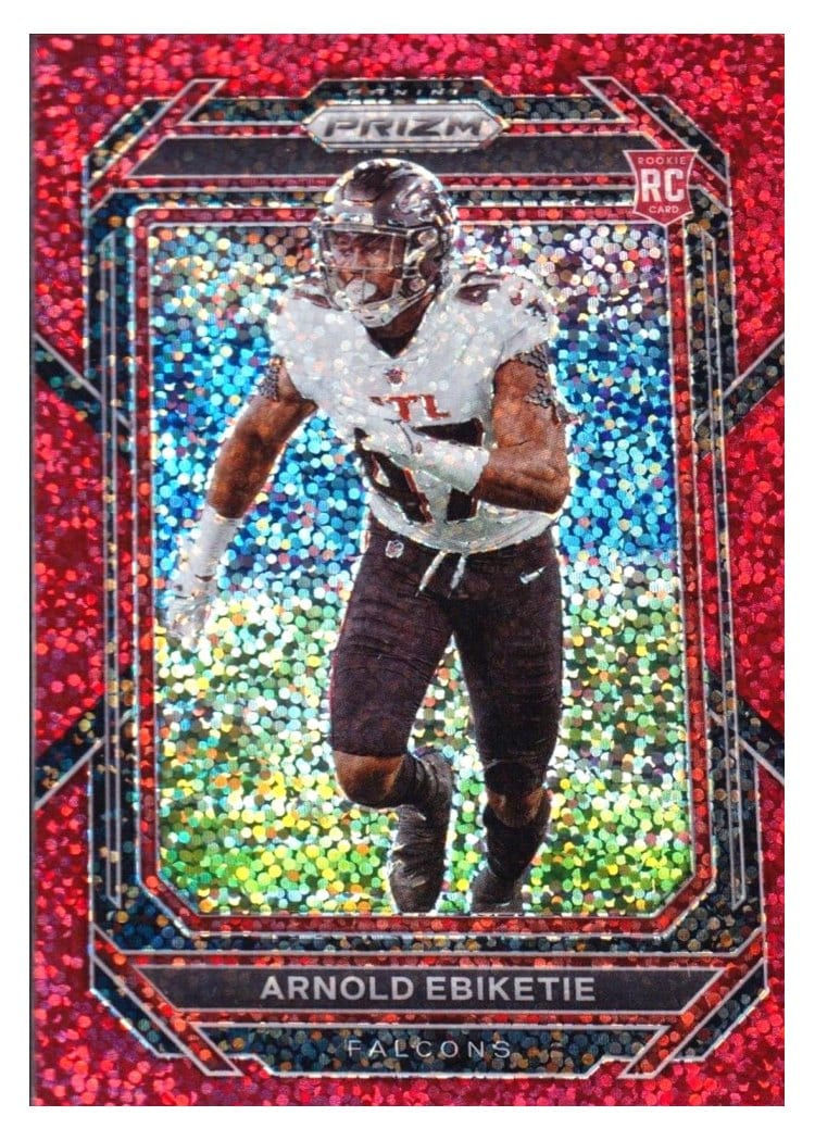 2022 Panini Prizm Base Set Arnold Ebiketie Red Sparkle #384 card