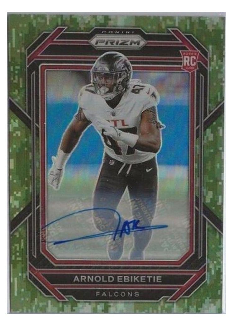 2022 Panini Prizm Base Set Arnold Ebiketie Autograph Camo #384 card