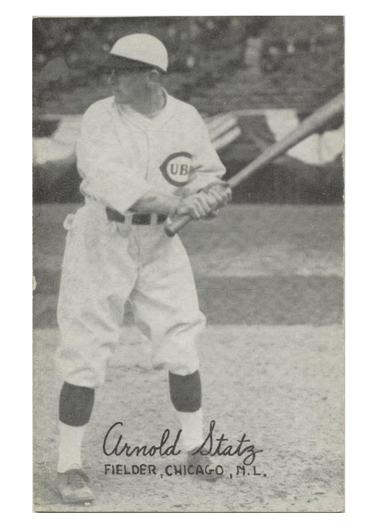 1922 Exhibits Arnold Statz card