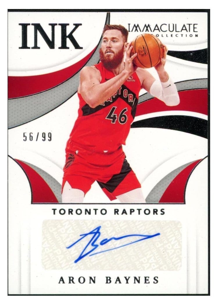 2020-21 Panini Immaculate Collection Immaculate Ink Aron Baynes #II-ABA card