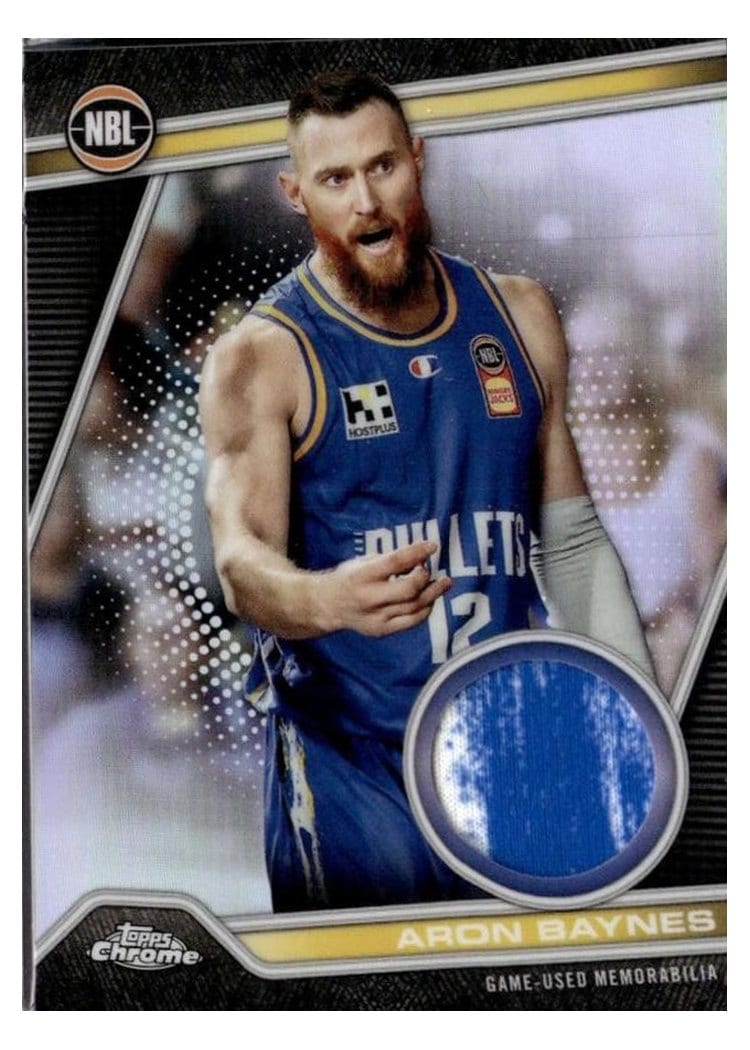 2023-24 Topps Chrome NBL NBL Relic Refractor Aron Baynes #NRR-3 card