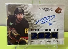 2024-25 Upper Deck Premier Acetate Auto Patch Rookies Arshdeep Bains #AR-AB card