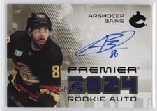 2024-25 Upper Deck Premier Premier Rookie Auto Jersey Arshdeep Bains #PRA-AB card