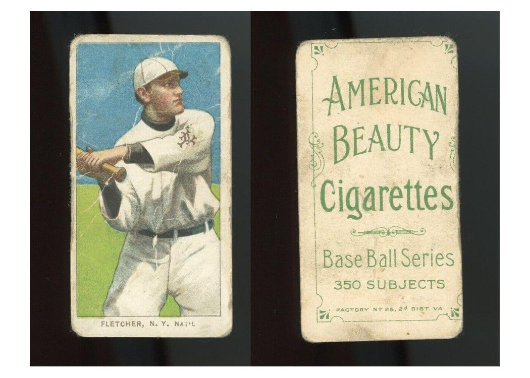 1909 T206 American Beauty 350 with Frame Art Fletcher card