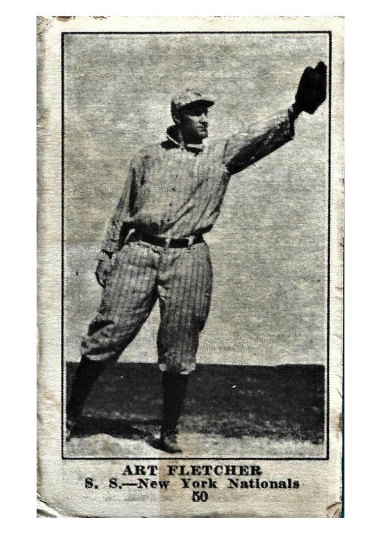 1917 Collins McCarthy Art Fletcher #50 card