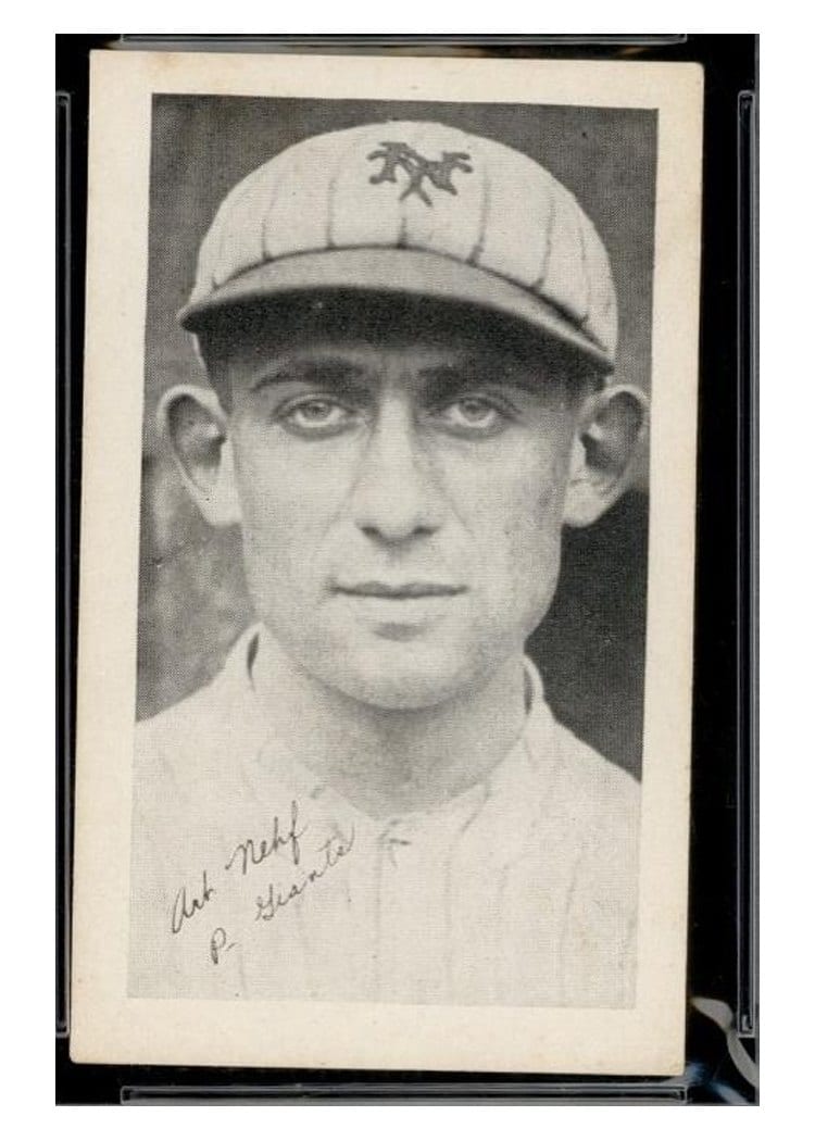 1922 W575 2 Art Nehf Hand Cut card