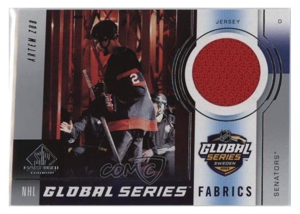 2024-25 SP Game Used 2023 Global Series Sweden Fabrics Artem Zub #GSF-AZ card