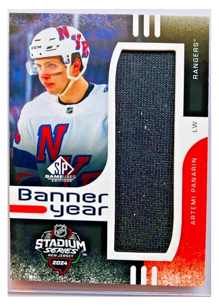 2024-25 SP Game Used 2024 Stadium Series Banner Year Relics Artemi Panarin #BYSS-AP card