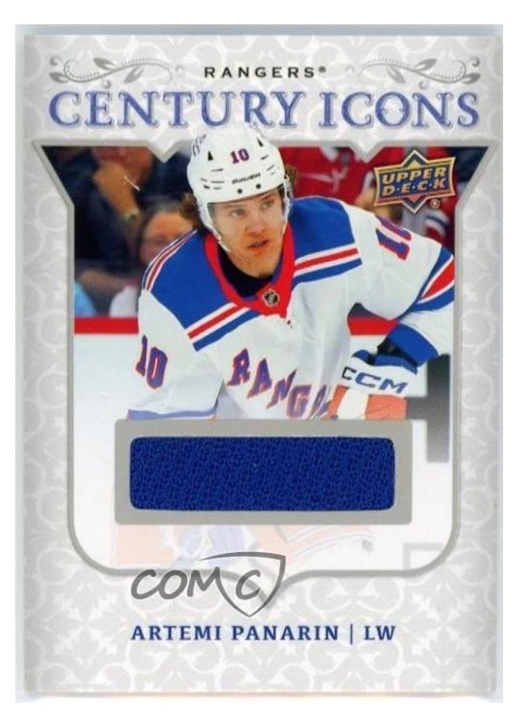 2025-26 Upper Deck New York Rangers Centennial Century Icon Relics Artemi Panarin #CI-AP card