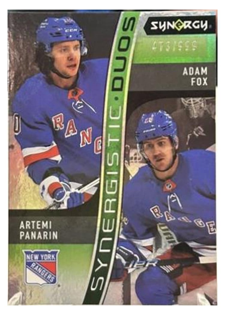 2023-24 Upper Deck Synergy Synergistic Duos Artemi Panarin/Mark Messier #SD-7 card