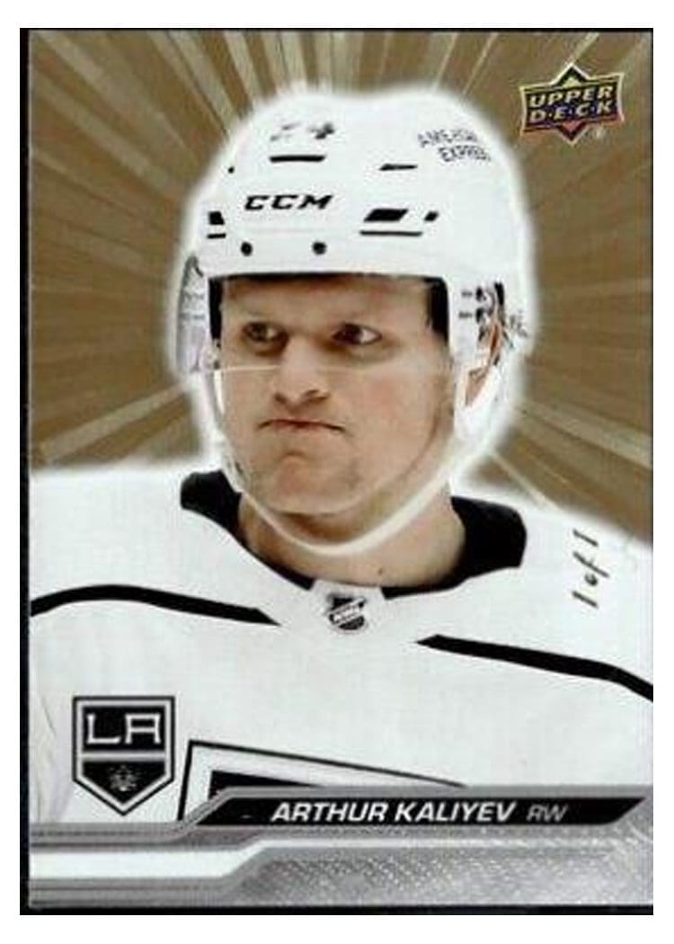 2023-24 Upper Deck Base Set Arthur Kaliyev #85 card
