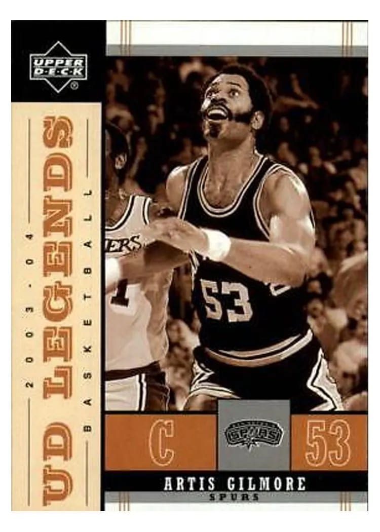 2003 Upper Deck Legends Throwback Artis Gilmore #80 card