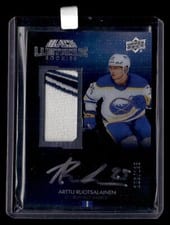 2021-22 SPx UD Black Lustrous Rookie Autograph Patch Arttu Ruotsalainen #LRPA-AR card