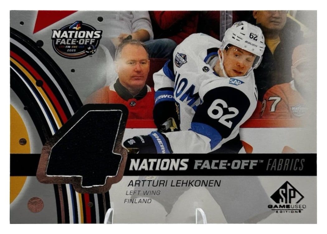 2025-26 SP Game Used 2025 4 Nations Face-Off Fabrics Artturi Lehkonen #4N-AL