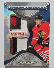 2025-26 Upper Deck Black Diamond Exquisite Dual Swatch Rookies Artyom Levshunov #EDS-AL card
