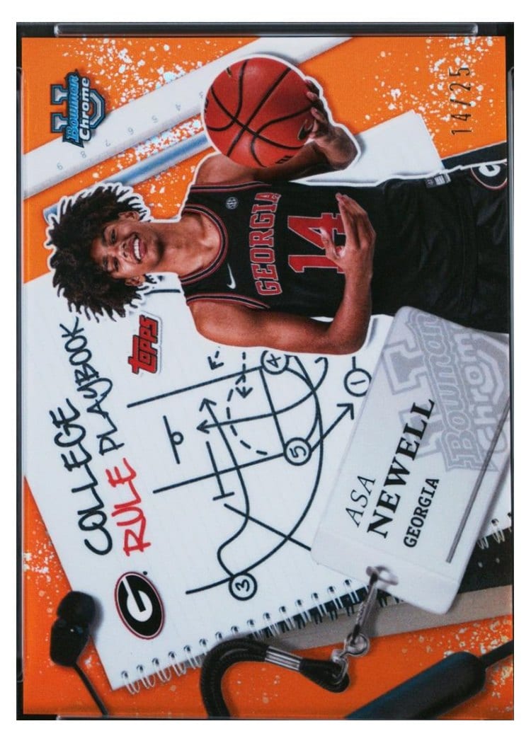 2024-25 Bowman University Chrome College Rule Playbook Asa Newell #CRP-3 card