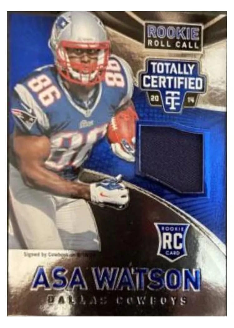 2014 Panini Totally Certified Asa Watson Platinum Blue #183 card