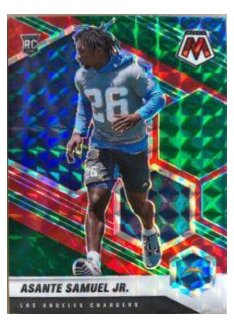 2021 Panini Mosaic Base Set Asante Samuel Jr. Green Mosaic #348 card