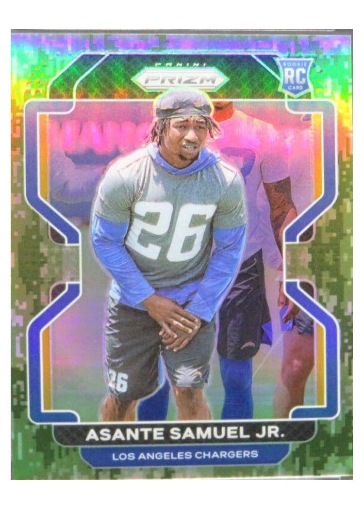2021 Panini Prizm Base Set Asante Samuel Jr. Forest Camo Prizm #435 card