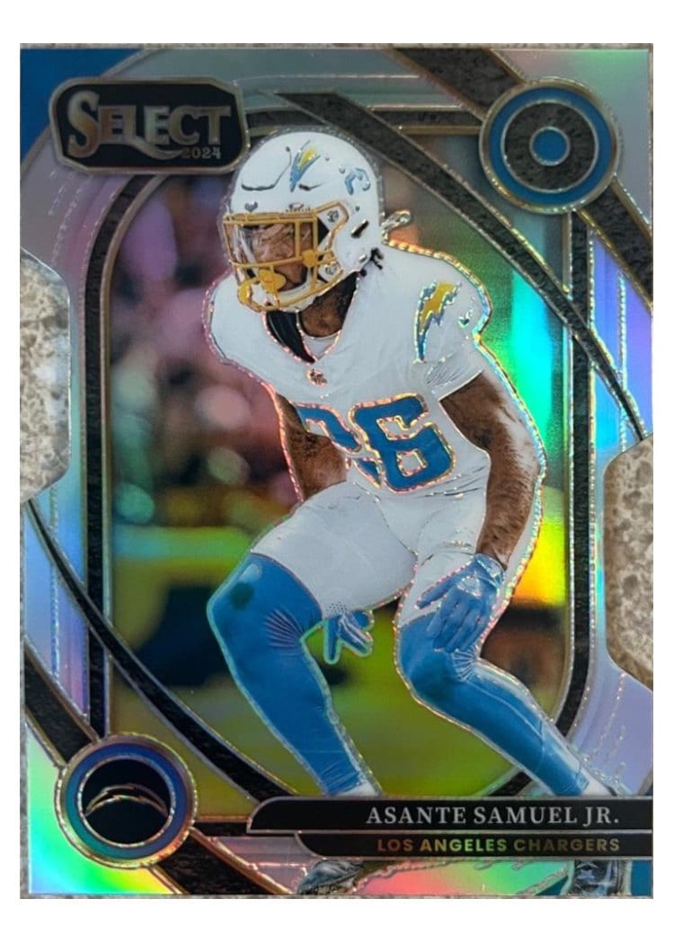 2024 Panini Select Base Set Asante Samuel Jr. Silver Prizm Die-Cut #207 card