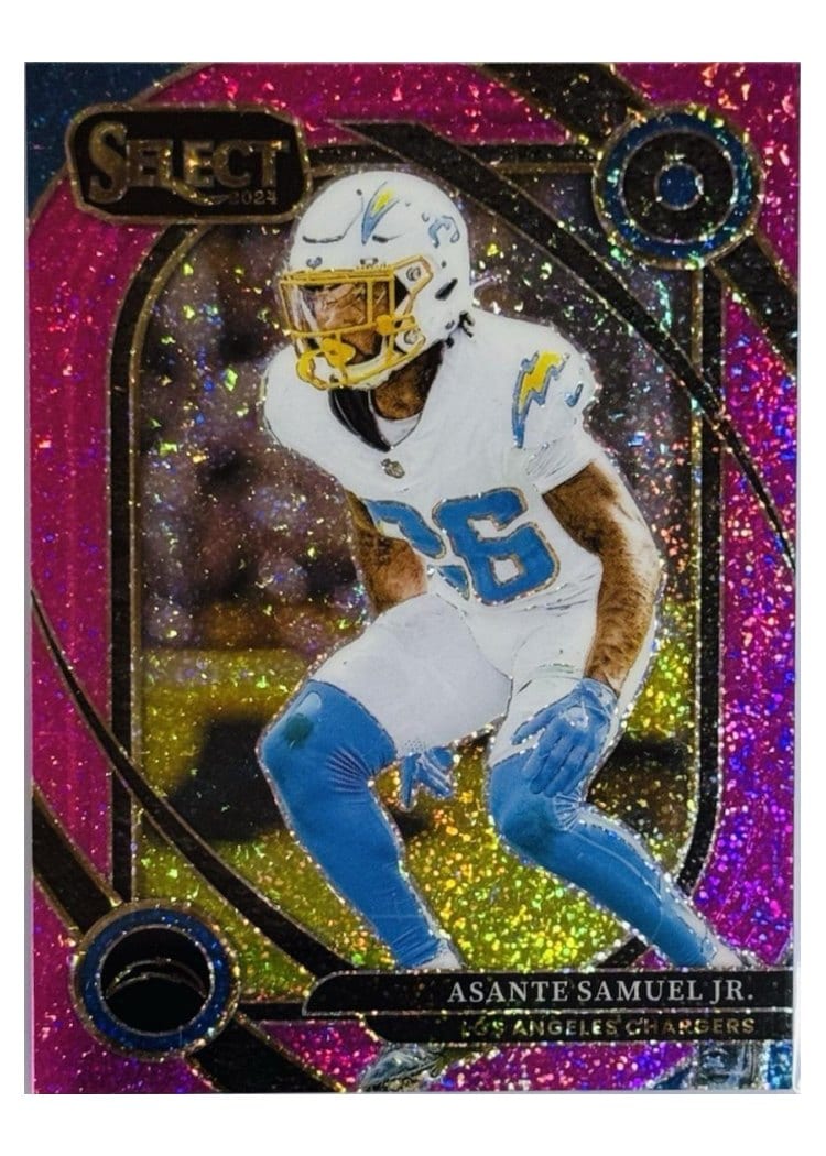 2024 Panini Select Base Set Asante Samuel Jr. Pink Glitter Prizm #207 card